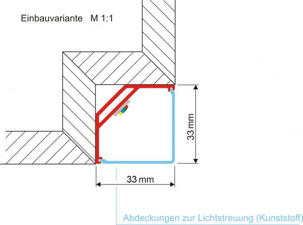 E45 Aluminium profile, anodized